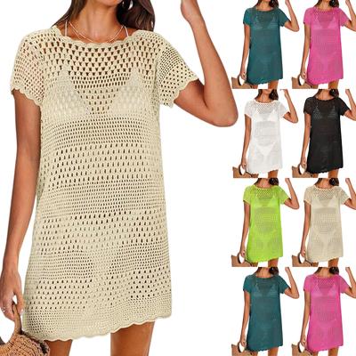 Women's Cover Up Edge Hollow Beach Cover Up Loose Dress