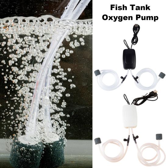 Mini Aquarium Air Pump Silent Energy Efficient Fish Tank Accessories Compact Portable USB Charging Oxygen Pump for Home Outdoor Fishing Oxygen Supply