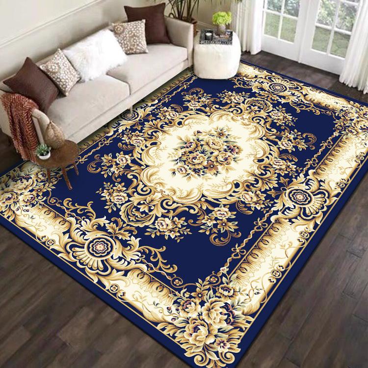 Teppich Wohnzimmer Großflächiger Teppich Schmutzabweisend und Pflegeleicht Retro Fußmatte