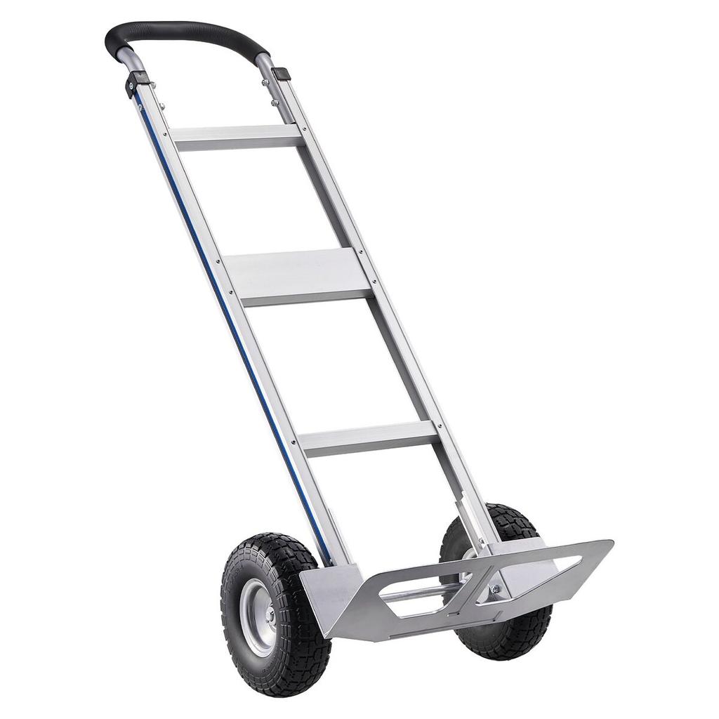 Hand Truck, 226.9 kg Load Capacity, Heavy-Duty Hand Truck Dolly with Non-Slip Wheels & Handle, Aluminum Alloy Portable Trolley Dolly with Tie-down