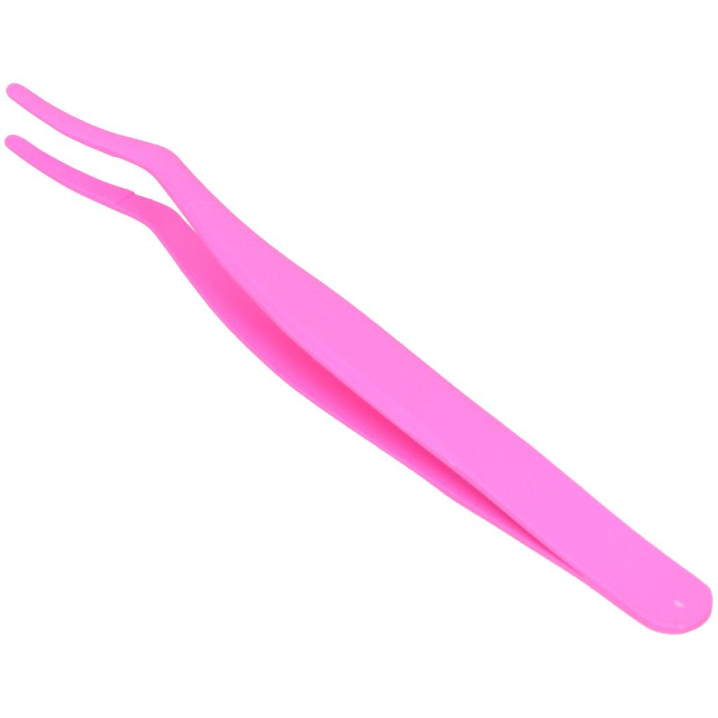 Eyelashes Tweezer False Lash Application Curved Stainless Steel Eyelash Extension Auxiliary Clip
