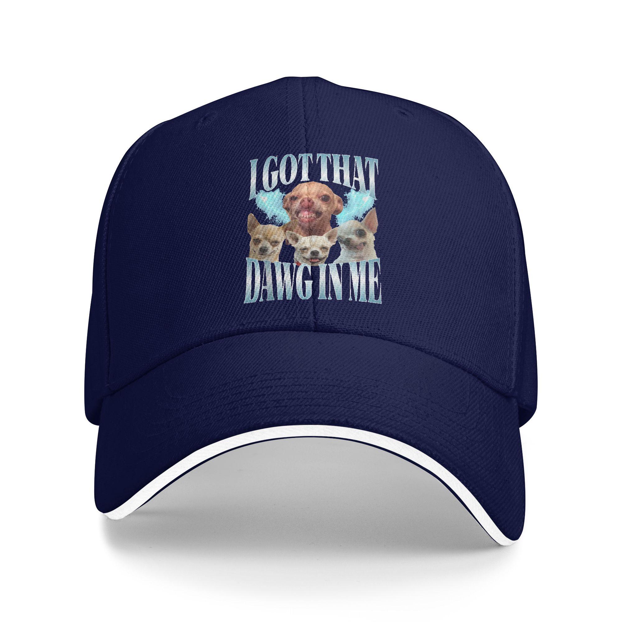 

Summer I Got That Dawg in Me Funny Dog Chihuahua Lovers Funny Meme Baseball Cap Trendy Design Sun Trucker Hat Men Baseball Caps As Picture темно-синього кольору