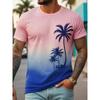 Tricou de vară pentru bărbați, Hawaii, Street Fashion, tricou casual cu mânecă scurtă, stil hawaian, pentru plajă, vacanță, tricou casual