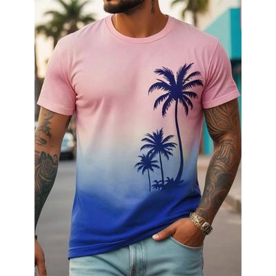 T-shirt hawaïen à manches courtes pour homme, style streetwear, décontracté, idéal pour les vacances à la plage ou en plein air