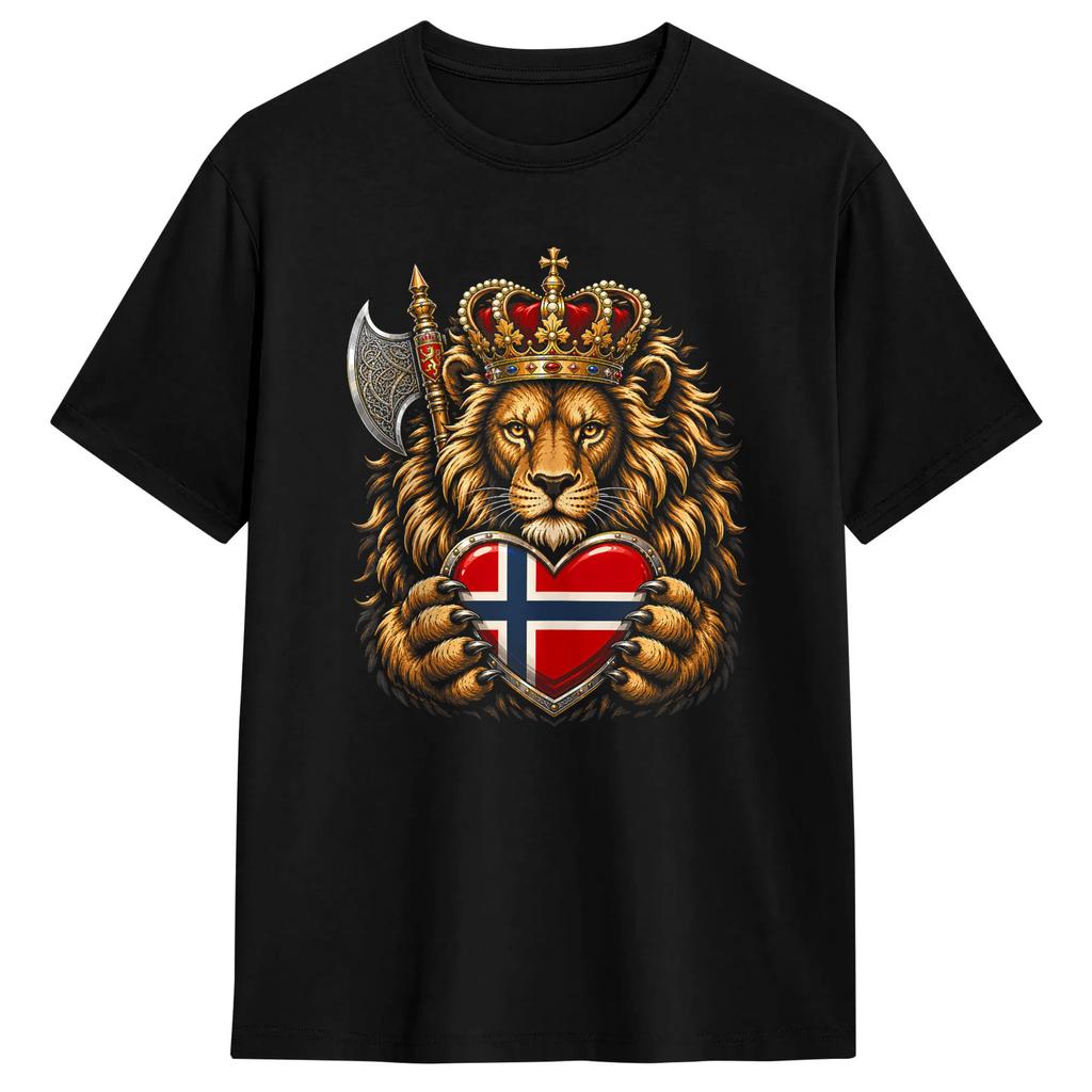 Norway estd 1909 T Shirt for 100% Cotton Vintage T-Shirt Round Neck Tees Short Sleeve Clothes Big Size