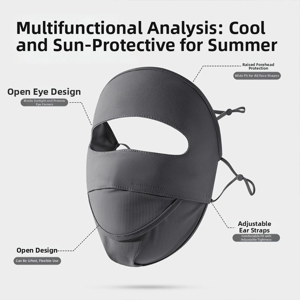 Elastic Ice Silk Face Cover Face Covering Face Mask New Sunscreen Veil  for Outdoor Activities