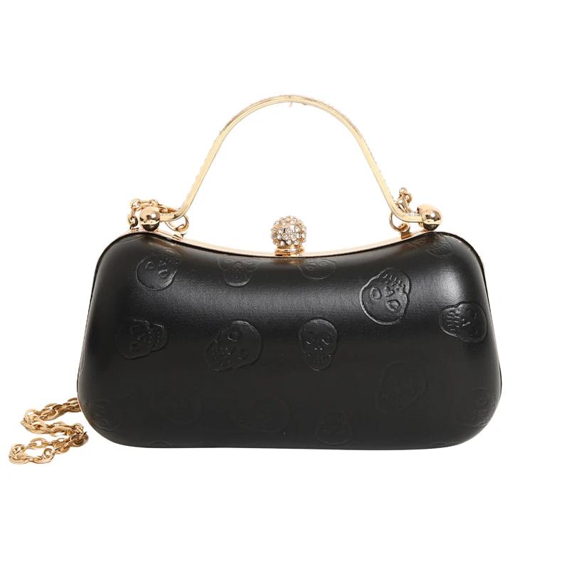 Luxuriöse Leder-Clutch für Damen Diamant feminine Tasche mehrlagig Schulter Crossbody modisch bedruckt