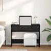 Cosmetic Table with Mirror Black Oak Effect 100 x 45 x 76 cm