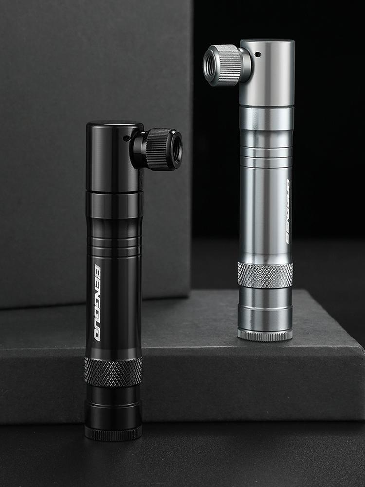 CO2 Bicycle Pump with Tubeless Tire Repair Kit Schrader & Valve Portable Tire Inflator Aluminum Alloy for MTB Road Bike