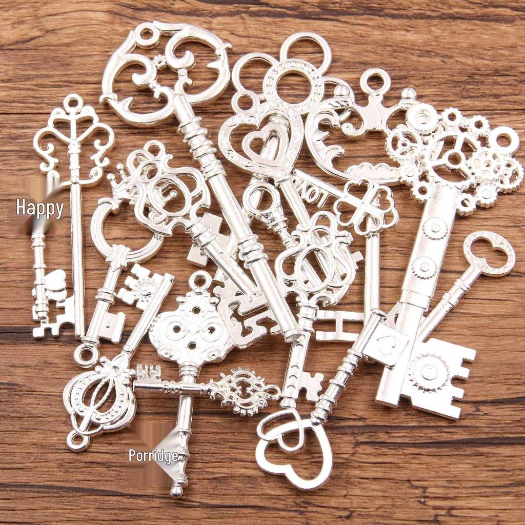 10 Farben DIY Steampunk Schlüsselanhänger Charms – Zufällig 30g, 50g, 100g Legierungs-Schmuckzubehör