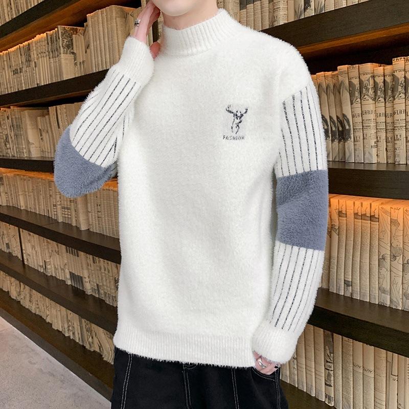 Мужской свитер с полуворотом на осень и зиму — фото 3