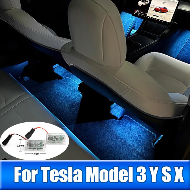 Car Footwell Lamp For Tesla Model 3 Y S X 2017 2018 2024 Atmosphere Lights Interior Trim Accessories