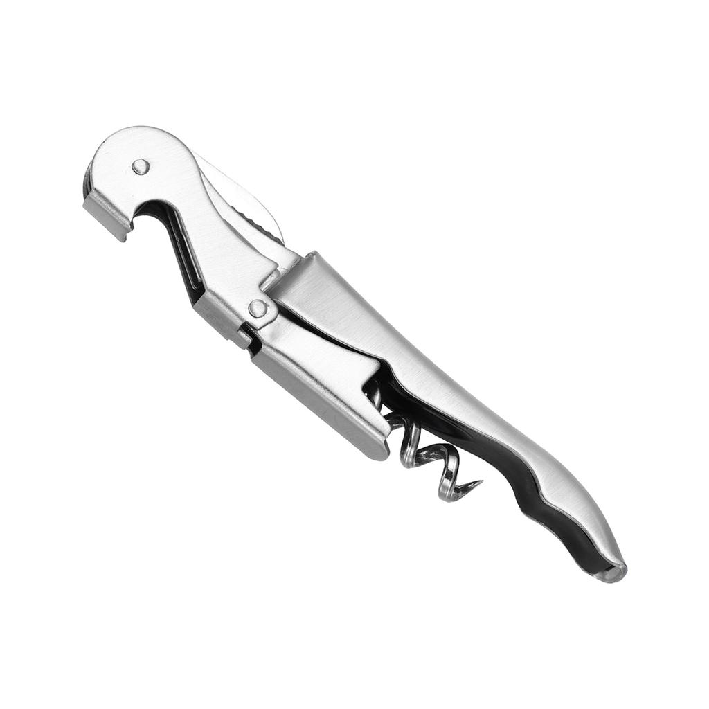 1/3Pcs Professional Waiters Corkscrew Stainless Steel Wine Key with Ergonomic Wood Grip Beer Bottle Opener and Foil Cutter