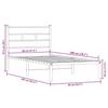 VidaXL Metal Bed Frames Without Mattress Smoked Oak 80x200 Cm 4017044