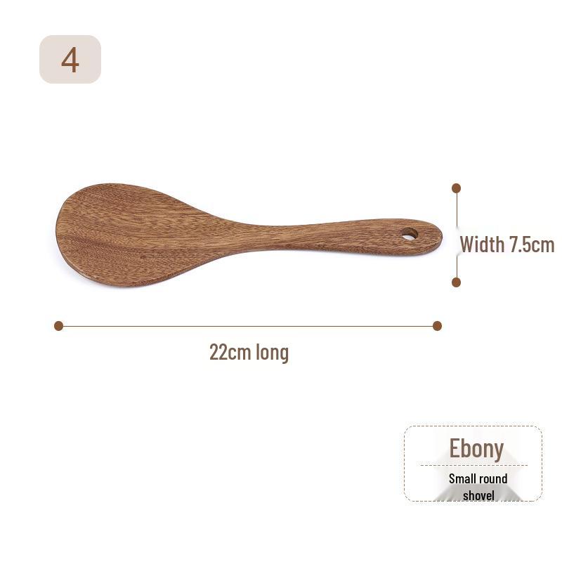 Ebony Non-stick Wooden Spatula - High Temperature Resistant Stir-fry Kitchen Tool