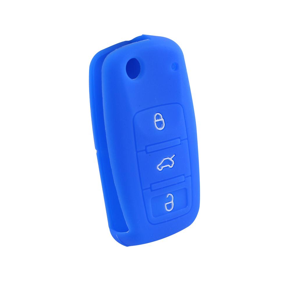 Car Key Case for Volkswagen VW POLO Tiguan Passat B5 B6 B7 Golf Beetle Bora Silicon for Skoda Octavia Key Cover Shell Protector