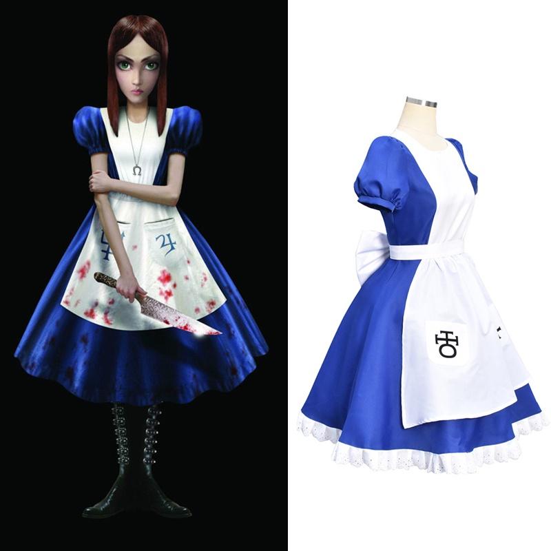 Madness Returns Alice Princess Dress Maid Fancy Dress Cosplay Halloween Costume