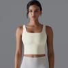 One Cup Tight Height Elastic Solid Color Sports Underwear Vest Running Fitness Yoga Wear Bra