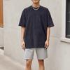 Men's American Retro Streetwear T-Shirt - Oversized Vintage Washed Cotton Tee Heavyweight Short Sleeve Summer Casual Style