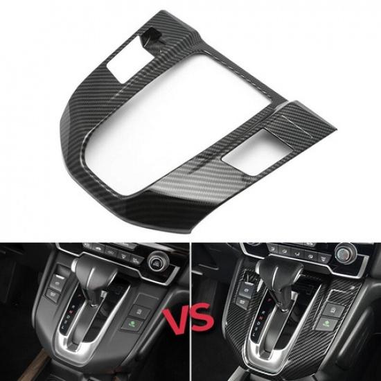 Fits 2017- Honda CR-V Carbon Fiber Style Console Gear Shift Panel Cover Trim
