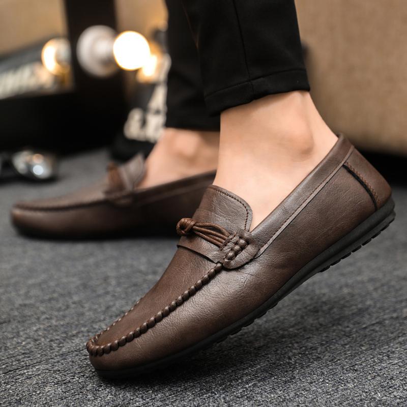 New Men's Formal Shoes, Leather Fashion Men's Business Casual Shoes, Lightweight Loafers, Leather Shoes