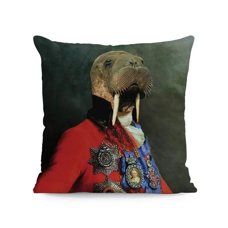 Dog Deer Pillow Case Elk Man Pillowcases for Pillows Interior for Home Decor Decorative Cushions for Elegant Sofa Pillow Cover