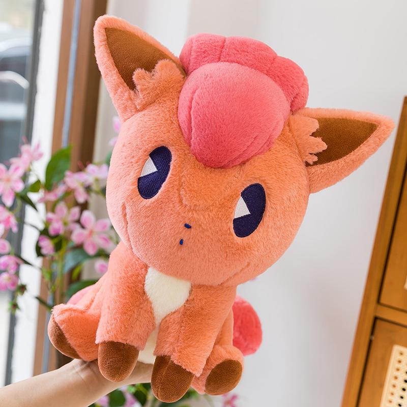 Cute six-tailed plush doll ice six-tailed flame six-tailed ice fire white red fox plush doll toy