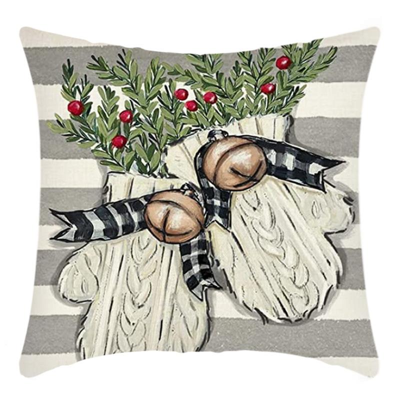 Christmas Pillow Case Printed Living Room Sofa Bedroom Pillow Case Christmas Pillow Case Printed