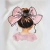Girls Printed Sleeve T-Shirt + Ruffle Skirt Two-Piece Set