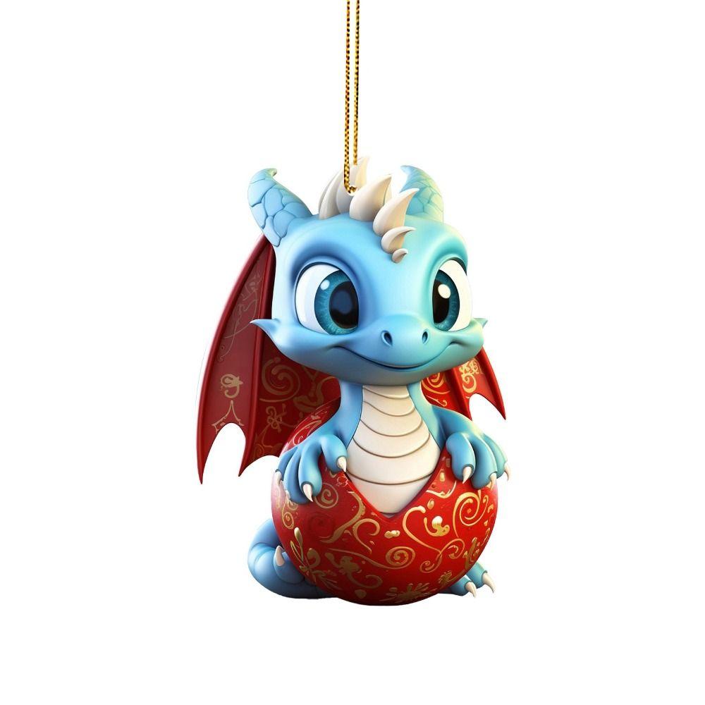 Kaufe 2D Fly Dragon Ornament Cartoon Drachen Statue Ornament Charme Acryl Hängende  Ornament Auto Innen Anhänger Dekoration Party Geschenk