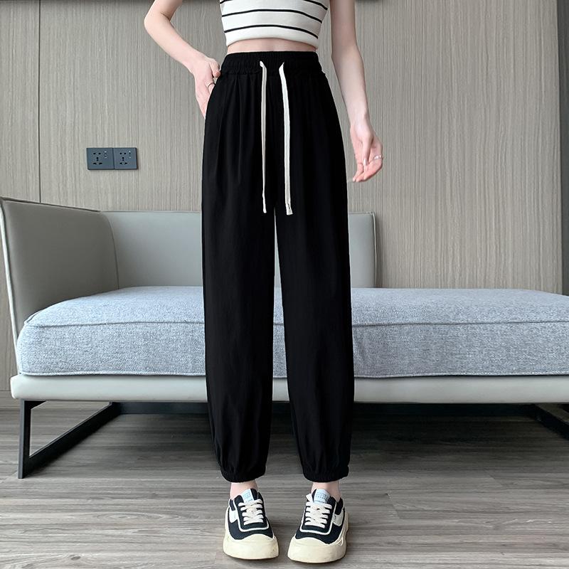 Summer New Korean Version Temperament Harlan Pants Women's Loose and Thin Nine-point Lantern Leggings