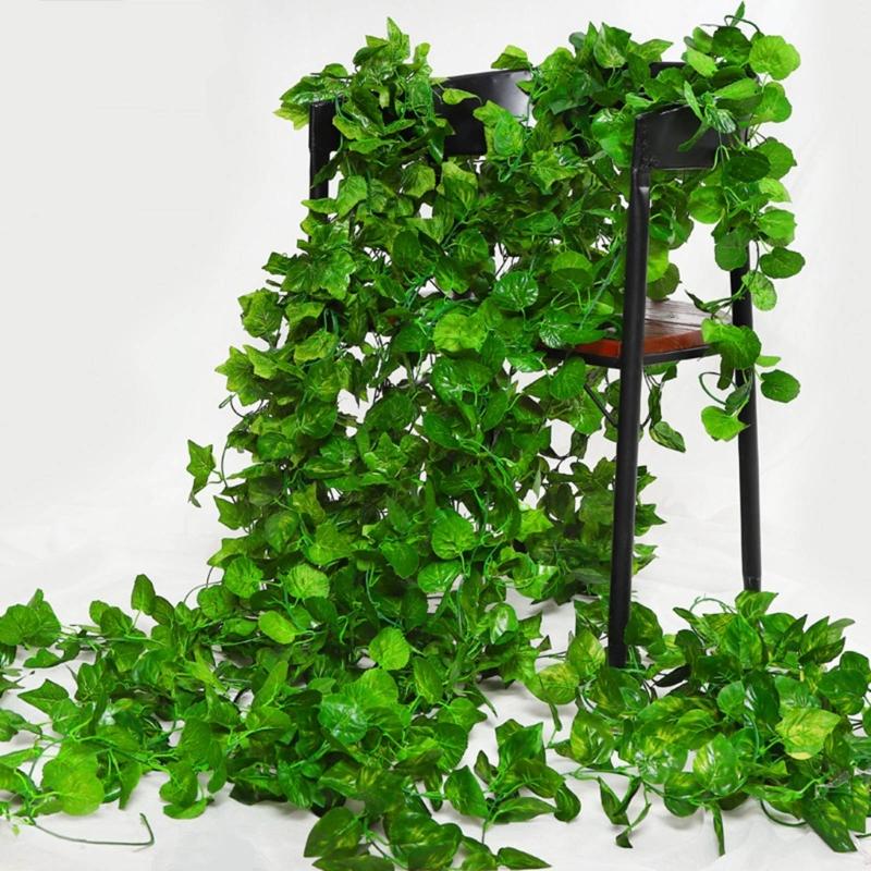 Silk Artificial Ivy Rattan Leaf Garland Plant Vine Home Wedding Bathroom Decoration Garden Festival Party Decor