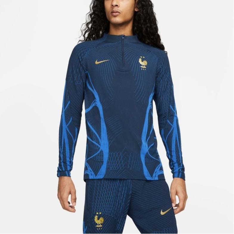 Nike 22-23 France Dri-Fit ADV Elite Strike Drill Top Jersey Blue Men Streetwear DH6423-410