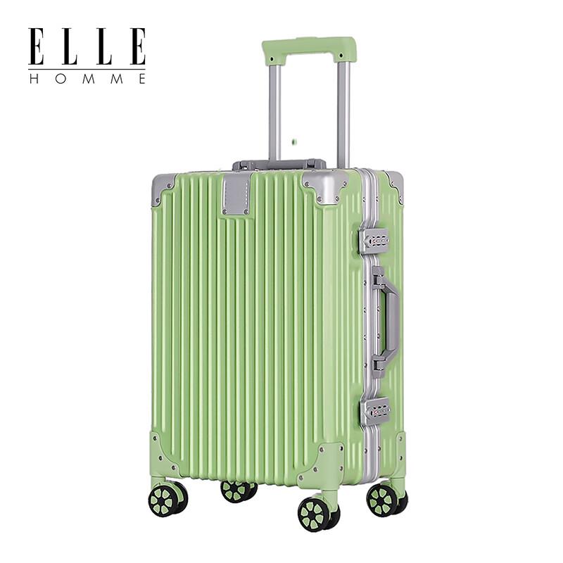 ELLE HOMME Aluminum Frame Hardside Spinner Suitcase 20 inch