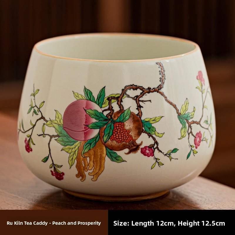 Ceramic Tea Washing Bowl for Home Use Chien-Shui Yu Ceramics Tea Wastewater Basin Kung Fu Tea Ceremony Accessories Cup Wash 12x12.5cm