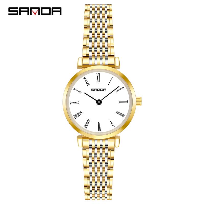 Sanda Waterproof Quartz Watches: Fashionable Unisex Casual and Commuting Couple's Wristwatches