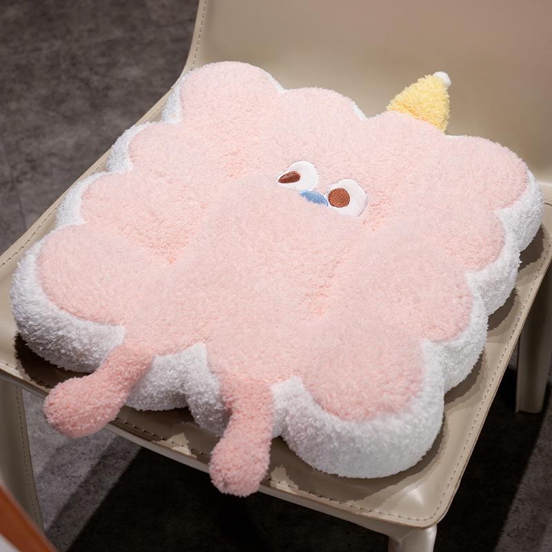 Cute Toast Cushion: Comfy Seat Pad for Office, Student, or Home Use