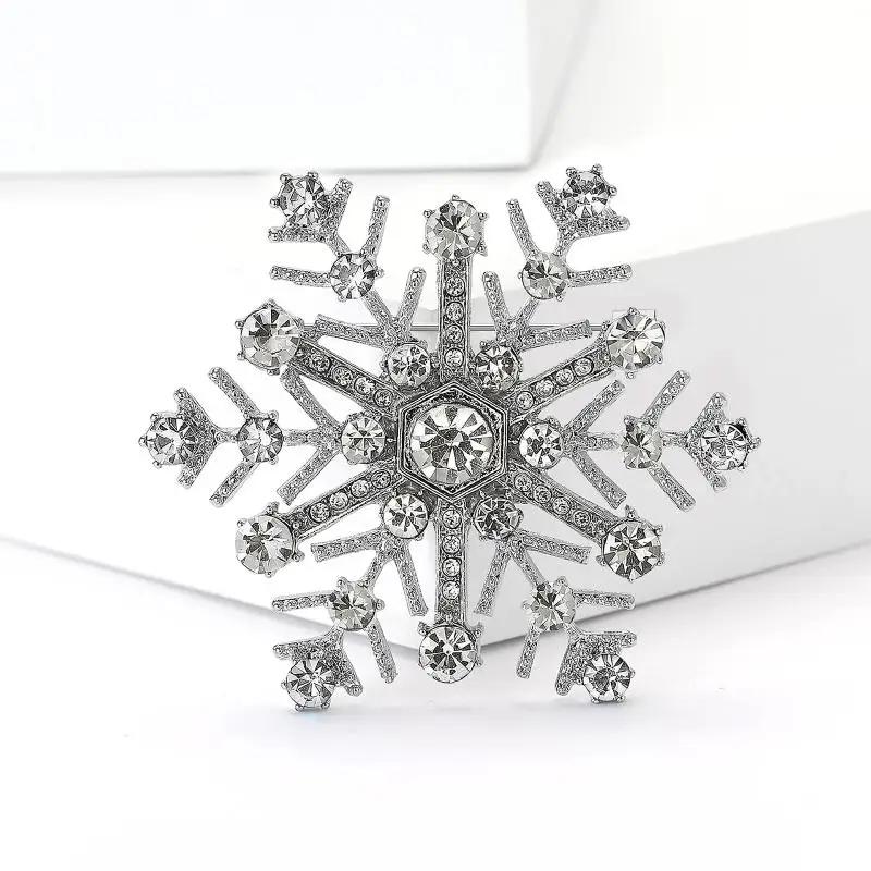 Spille a Fiocco di Neve con Strass di Lusso alla Moda per Abbigliamento da Donna Cappotto Accessori Gioielli Regali