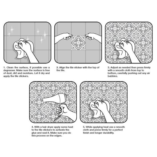 10 Stück Wandaufkleber, wasserfest, keine Rückstände, PVC, abstraktes Muster, Wandbild, Aufkleber, Haushaltsbedarf