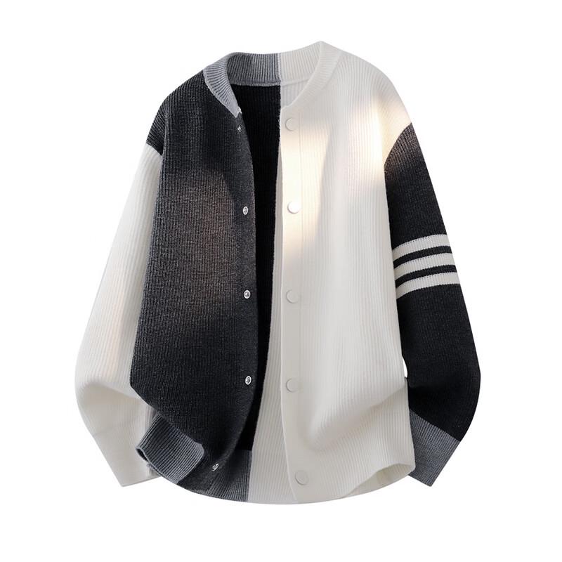 Men's Trendy Color-Block Knit Cardigan