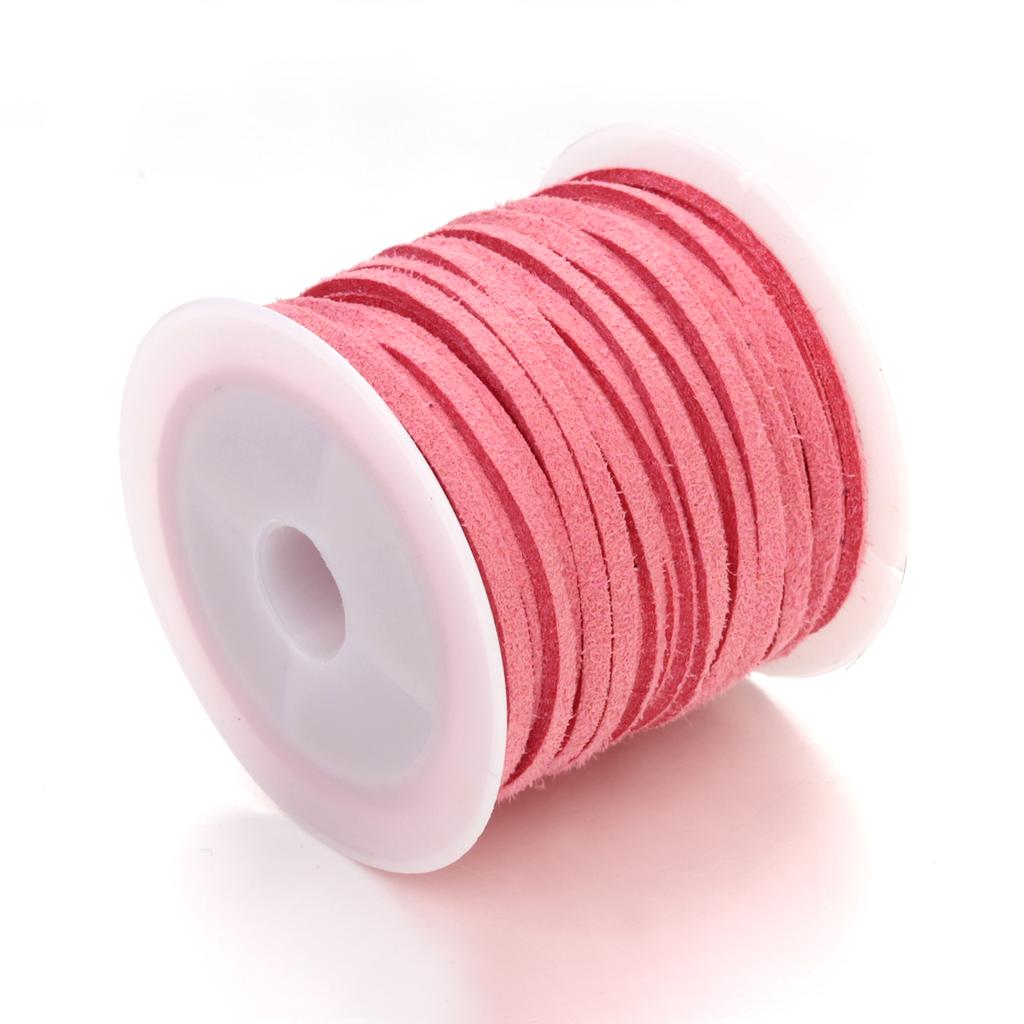 5m/roll Color 1.5mm Flat Faux Suede Braided Cord Korean Velvet Thread Leather Rope for DIY Bracelet Jewelry Making Accessories