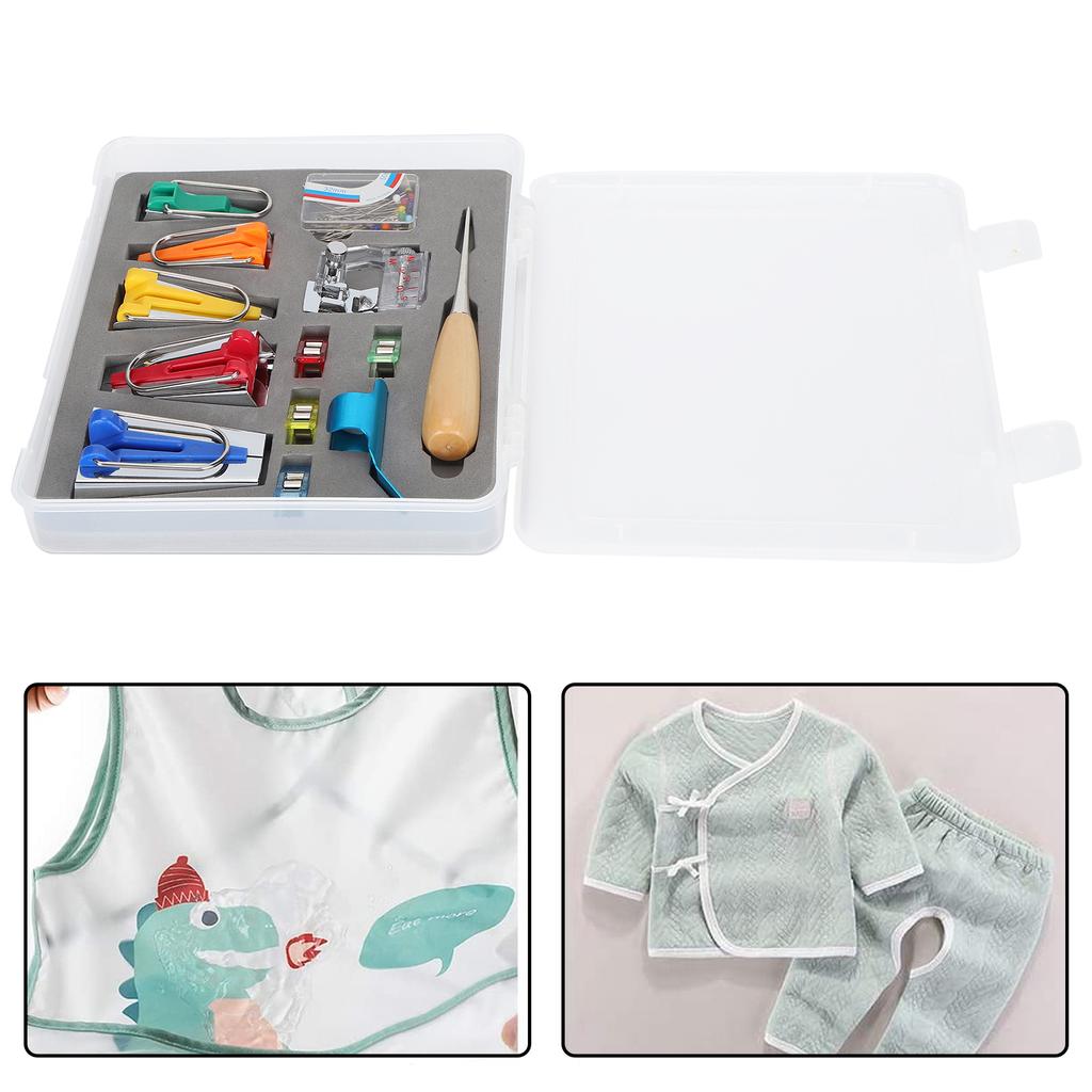 Bias Tape Maker Set Fabric Binder Folder Sewing Awl Kit DIY Accessories for Quilt Binding