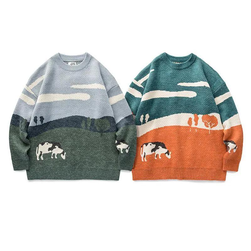 WTEMPO Japonský styl elegantní univerzální pletené pulovry velké velikosti volné tlusté ladící svetry jaro podzim svetry s výstřihem