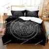 Set de Lenjerie de Pat Satanică Întunecată Imprimat 3D Huse Pilote Huse Paturi Dormitor Mărime Single Twin King Huse Plapumă Textile pentru Casă