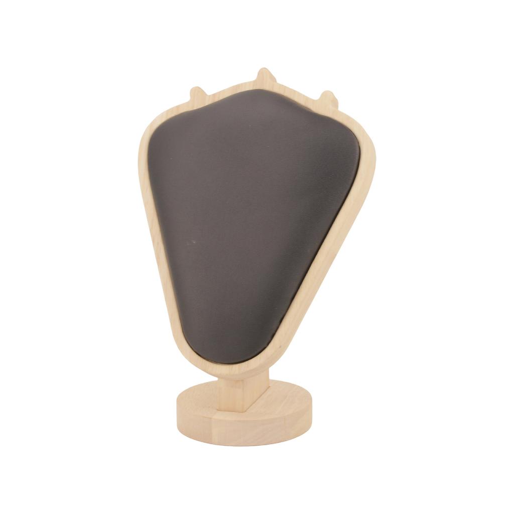 Elegant Sturdy Lint Necklace Display Stand Small Wood Jewelry Bust Holder Portable Accessory for Countertop Showcase