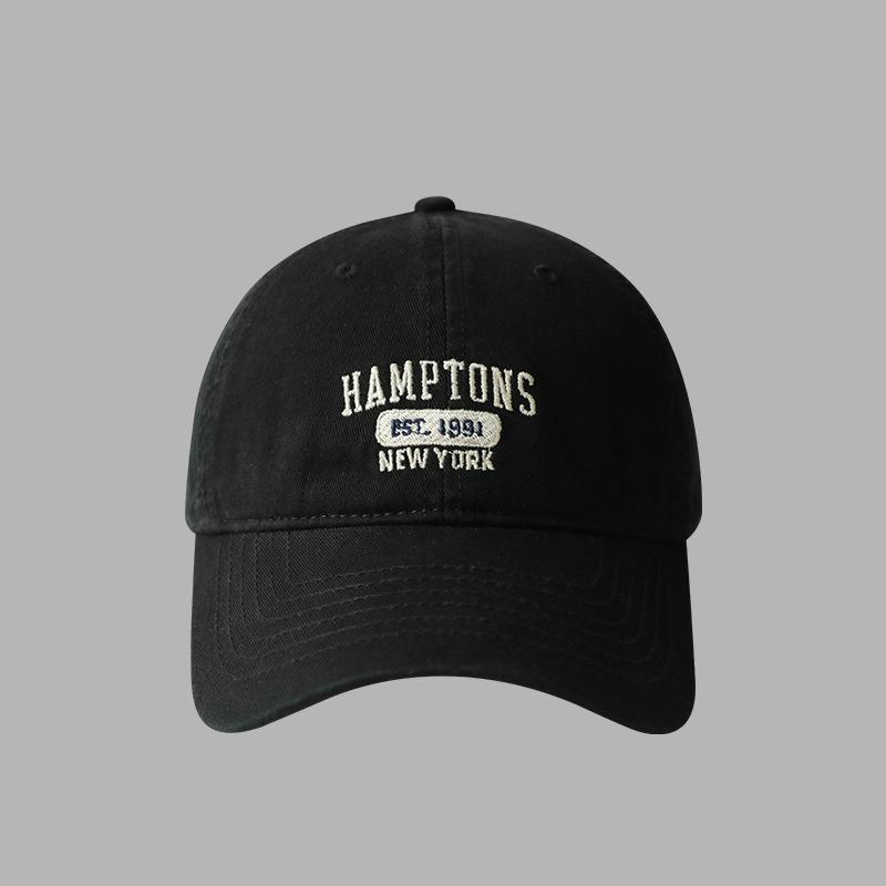 Casquette de baseball brodée de lettres coréennes pour femmes hommes coton doux réglable casquette à visière décontractée couleur unie snapback casquettes de soleil