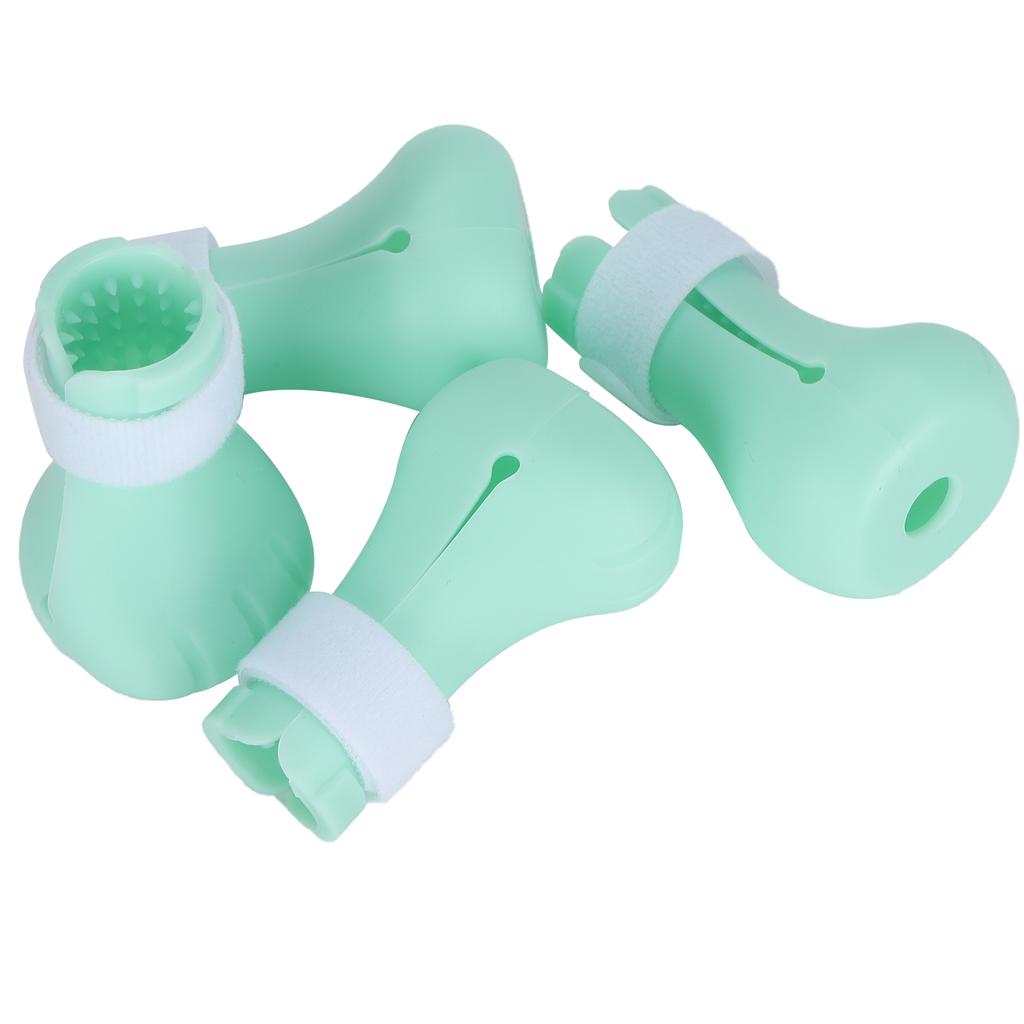 4pcs AntiScratch Cat Foot Covers Adjustable Silicone Pet AntiOff Claw Shoes Boots Cover(Mint Green )