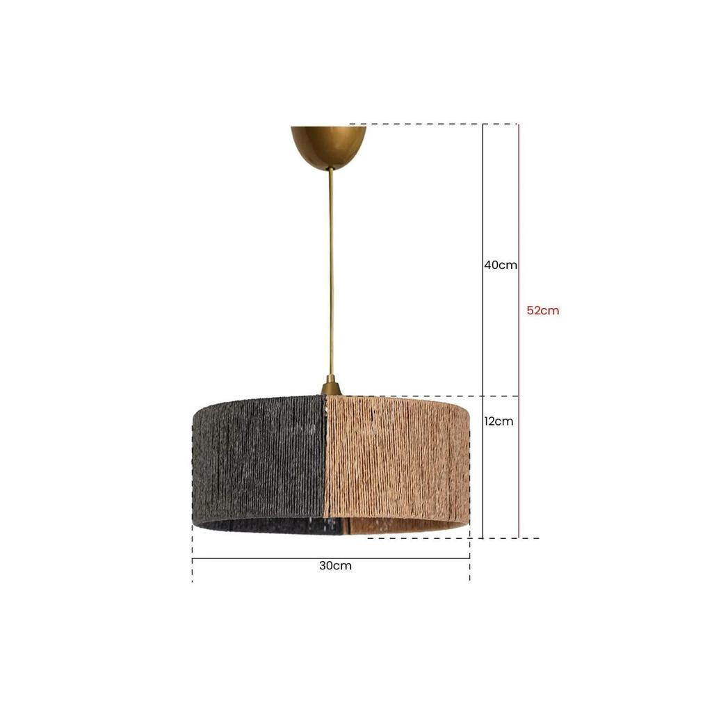 Froid Handmade Pendant Lamp Gray Wicker