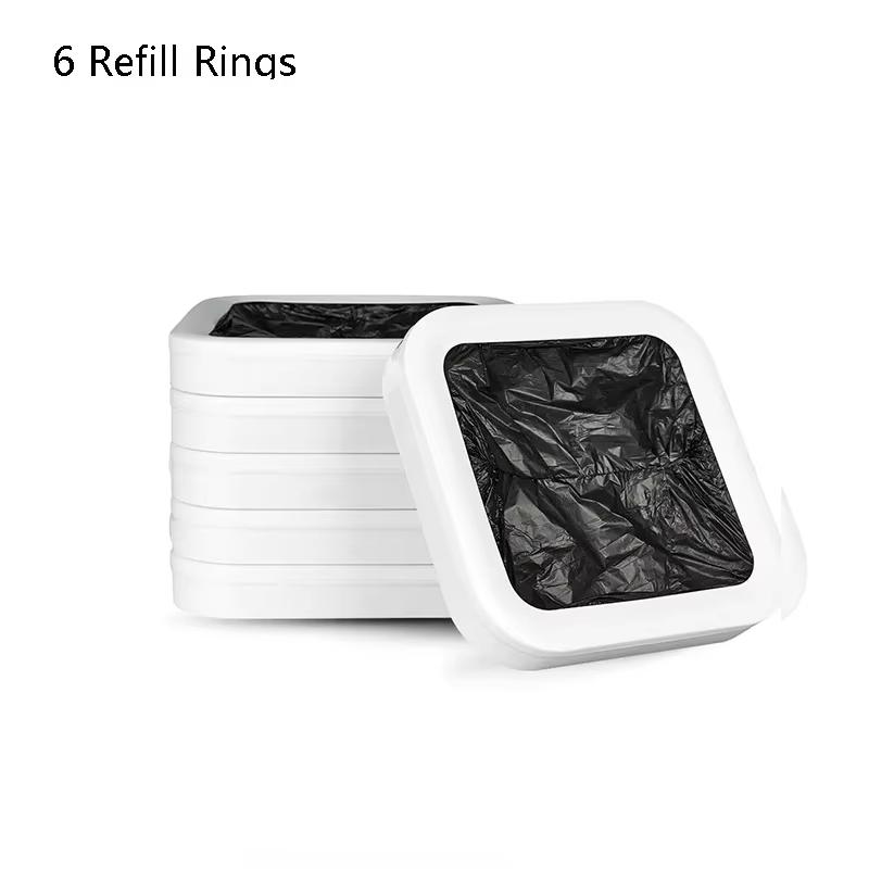 

TOWNEW Smart Trash Can T1 Tair Original Replacement Garbage Bags 6 Refill Rings Auto Packing and Changing Bags