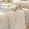High-End Embroidered Summer Cooling Air-Condition Quilt Princess Single/Double Lace Comforter Machine Washable